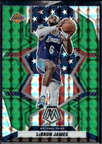 2021-22 Panini Mosaic #246 LeBron James Green