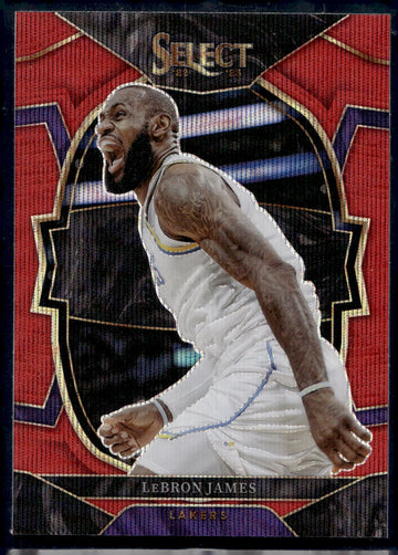 2022-23 Panini Select #26 LeBron James Red Prizms #/199
