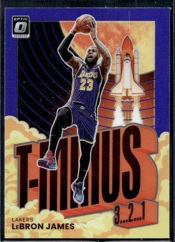 2021-22 Donruss Optic #2 LeBron James T-Minus 3...2...1 Purple