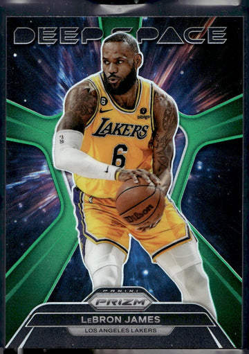 2023-24 Panini Prizm #7 LeBron James Deep Space Prizms Silver