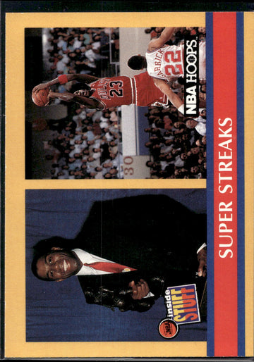 1990-91 Hoops #385 Super Streaks Michael Jordan Magic Johnson