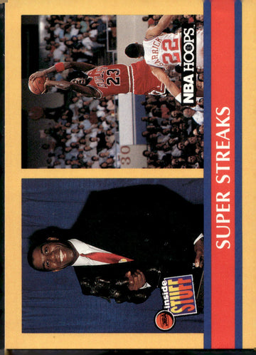 1990-91 Hoops #385 Super Streaks Michael Jordan Magic Johnson