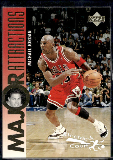 1995-96 Upper Deck #337 Michael Jordan / David Hanson Electric Court Gold
