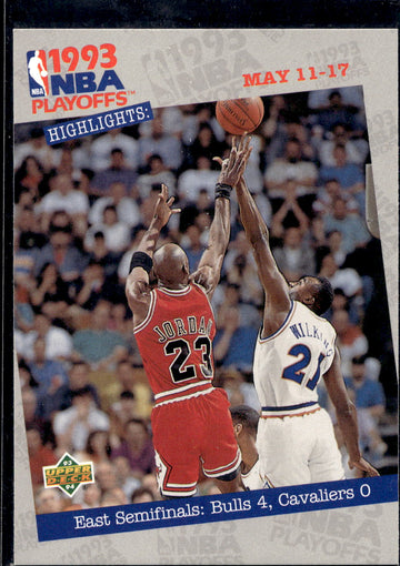 1993-94 Upper Deck #187 East Semifinals: Bulls 4, Cavaliers 0 Michael Jordan