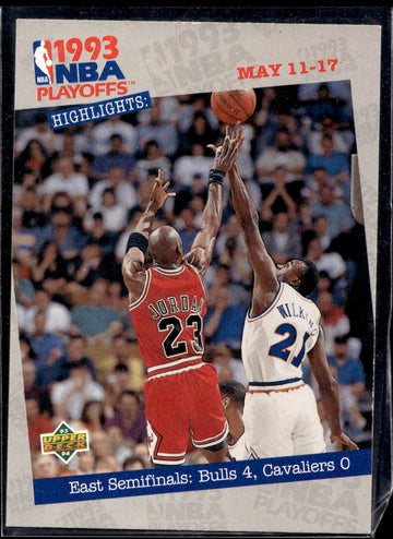 1993-94 Upper Deck #187 East Semifinals: Bulls 4, Cavaliers 0 Michael Jordan