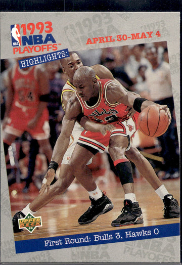 1993-94 Upper Deck #180 First Round: Bulls 3, Hawks 0
