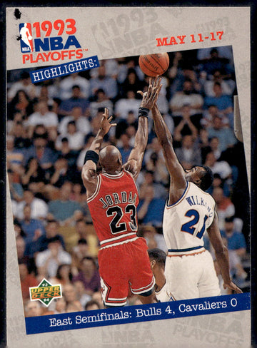 1993-94 Upper Deck #187 East Semifinals: Bulls 4, Cavaliers 0 Michael Jordan
