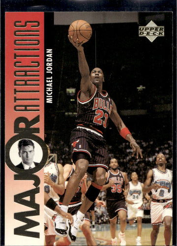 1995-96 Upper Deck #339 Michael Jordan / Charlie Sheen