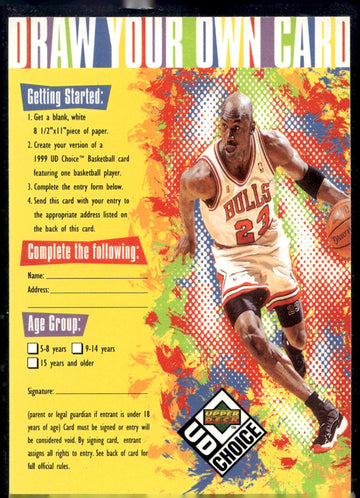 1998-99 UD Choice #NNO Draw Your Own Card Draw Your Own Card Michael Jordan