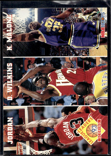 1993-94 Hoops #283 Scoring Michael Jordan Dominique Wilkins Karl Malone