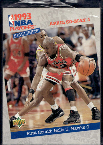 1993-94 Upper Deck #180 First Round: Bulls 3, Hawks 0 Michael Jordan