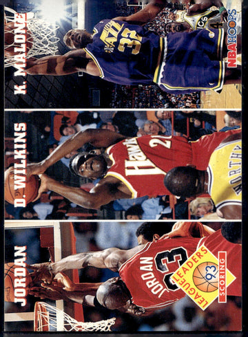 1993-94 Hoops #283 Scoring Michael Jordan Dominique Wilkins Karl Malone