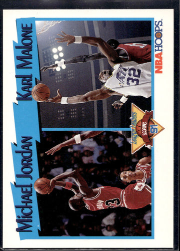 1991-92 Hoops #306 Michael Jordan / Karl Malone