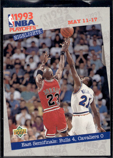 1993-94 Upper Deck #187 East Semifinals: Bulls 4, Cavaliers 0 Michael Jordan