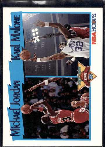 1991-92 Hoops #306 Michael Jordan / Karl Malone