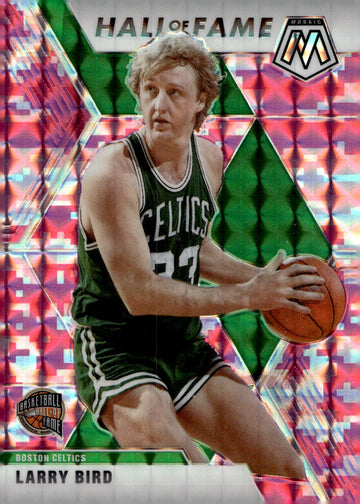 2019-20 Panini Mosaic #290 Larry Bird Camo Pink