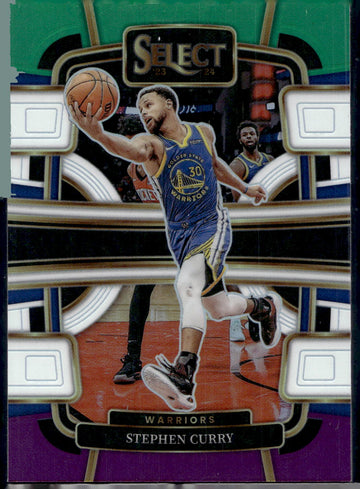 2023-24 Panini Select #56 Stephen Curry Green White Purple Prizms