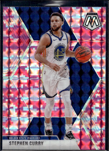 2019-20 Panini Mosaic #70 Stephen Curry Camo Pink
