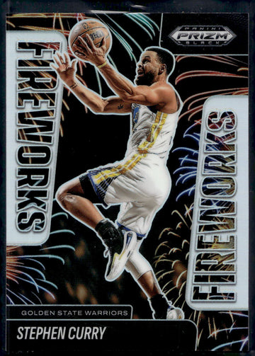 2024-25 Panini Prizm Black #2 Stephen Curry Fireworks Silver Prizms