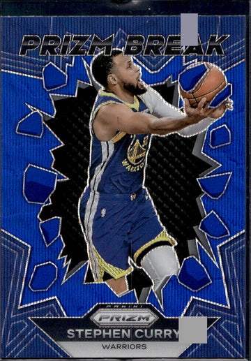 2023-24 Panini Prizm #5 Stephen Curry Prizm Break Prizms Blue