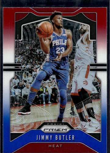 2019-20 Panini Prizm #246 Jimmy Butler Prizms Red White and Blue