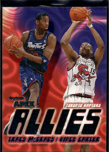1999-00 SkyBox Apex #7A Vince Carter / Tracy McGrady Allies