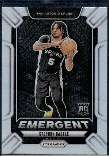 2024-25 Panini Prizm #29 Stephon Castle Emergent Prizms Silver