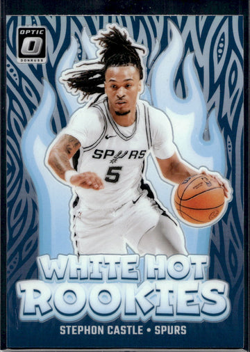 2024-25 Donruss Optic #6 Stephon Castle White Hot Rookies Holo