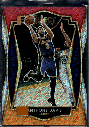 2020-21 Panini Select #155 Anthony Davis Red White Orange Flash