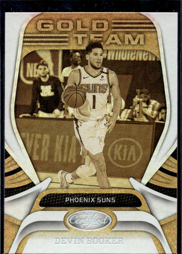 2020-21 Panini Certified #23 Devin Booker Gold Team