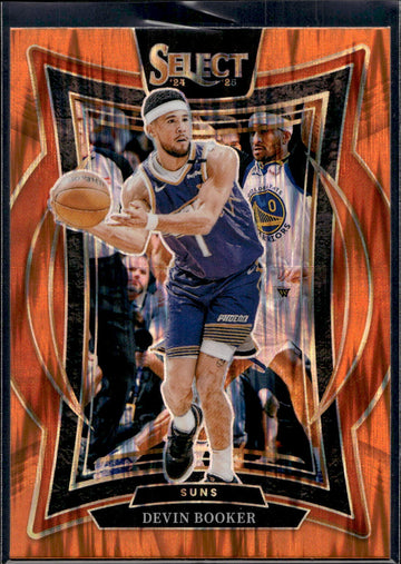 2024-25 Panini Select #16 Devin Booker Orange Flash Prizm