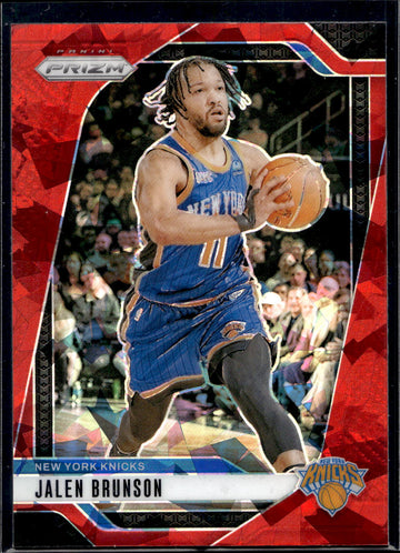 2024-25 Panini Prizm #217 Jalen Brunson Prizms Red Ice