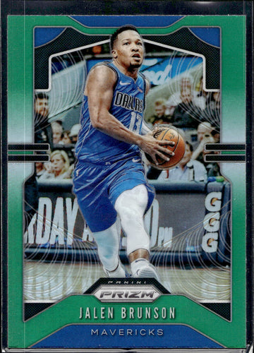 2019-20 Panini Prizm #78 Jalen Brunson Prizms Green