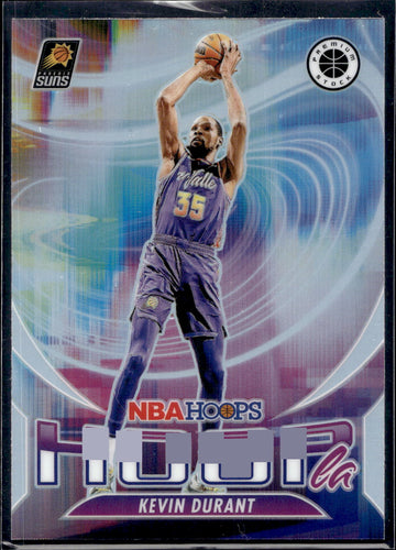 2023-24 Hoops Premium Stock #1 Kevin Durant Hoopla Silver Prizm
