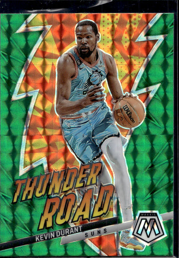 2022-23 Panini Mosaic #5 Kevin Durant Thunder Road Mosaic Green