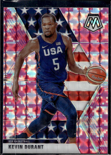 2019-20 Panini Mosaic #251 Kevin Durant Camo Pink