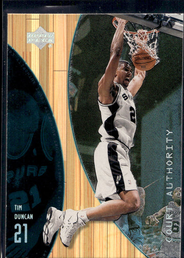 1999-00 Upper Deck Hardcourt #A1 Tim Duncan Court Authority