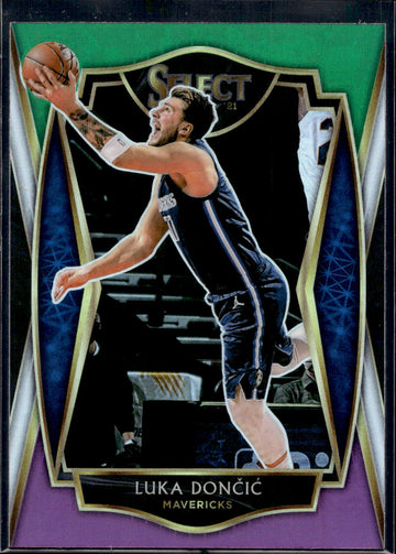 2020-21 Panini Select #150 Luka Doncic Green White Purple