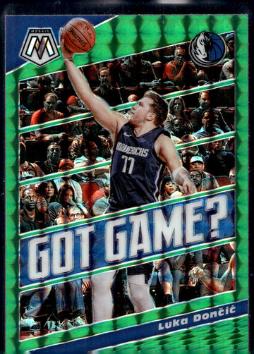 2019-20 Panini Mosaic #11 Luka Doncic Got Game? Green