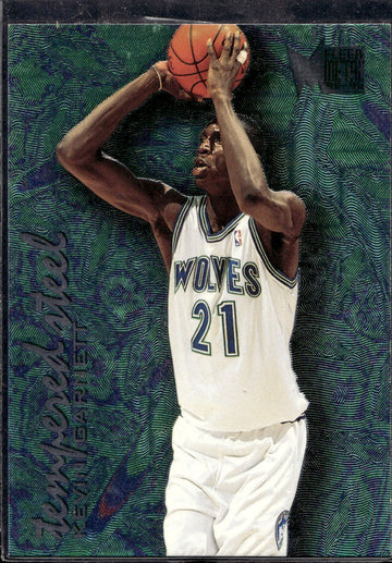 1995-96 Metal #4 Kevin Garnett Tempered Steel