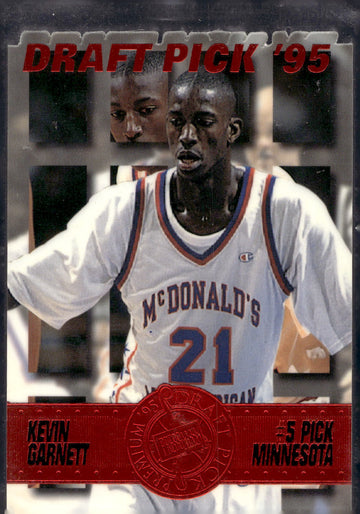 1995 Press Pass Premium Draft Picks #5 Kevin Garnett Die Cuts Red