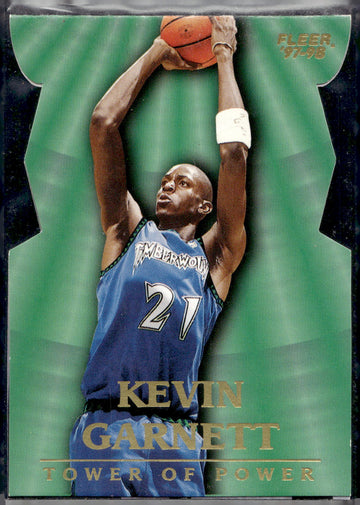 1997-98 Fleer #4 TP Kevin Garnett Tower of Power