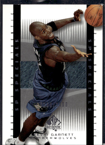 2002-03 SP Authentic #137 Kevin Garnett #/2000