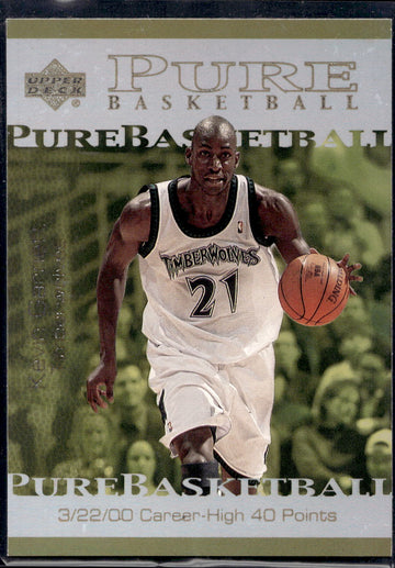 2000-01 Upper Deck #PB7 Kevin Garnett Pure Basketball