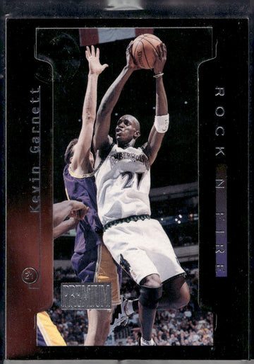 1997-98 SkyBox Premium #7 RF Kevin Garnett Rock n' Fire
