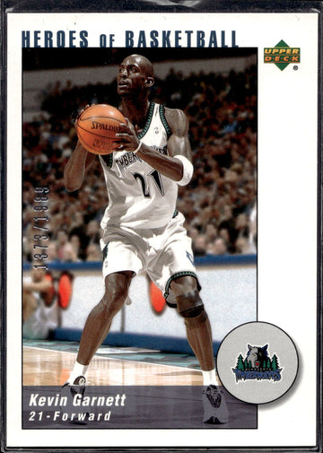 2002-03 UD Authentics #KG10 Kevin Garnett Heroes of Basketball #/1989
