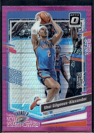 2023-24 Donruss Optic #104 Shai Gilgeous-Alexander Hyper Pink