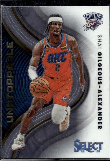 2022-23 Panini Select #13 Shai Gilgeous-Alexander Unstoppable Silver Prizms