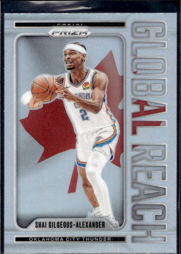 2024-25 Panini Prizm #6 Shai Gilgeous-Alexander Global Reach Prizms Silver