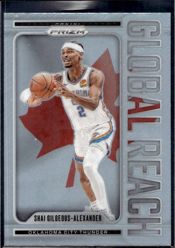 2024-25 Panini Prizm #6 Shai Gilgeous-Alexander Global Reach Prizms Silver